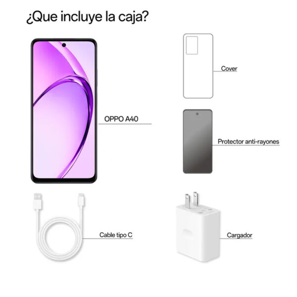 A40 256GB | CELULAR | OPPO | MORADO | - Image 2